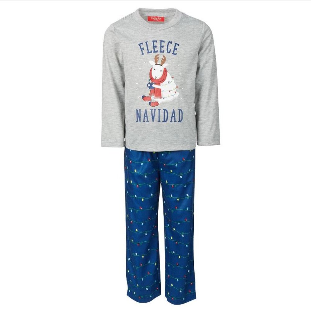 Family PJ's Matching Kids Navidad Pajama Set, HOLIDAY LIGHT, 6-7